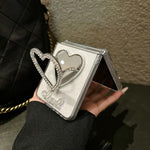 Custodia Glitter Stardust con supporto a forma di cuore per Samsung Galaxy Z