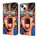 Custodia portafoglio in ecopelle effetto cristallo per iPhone 15