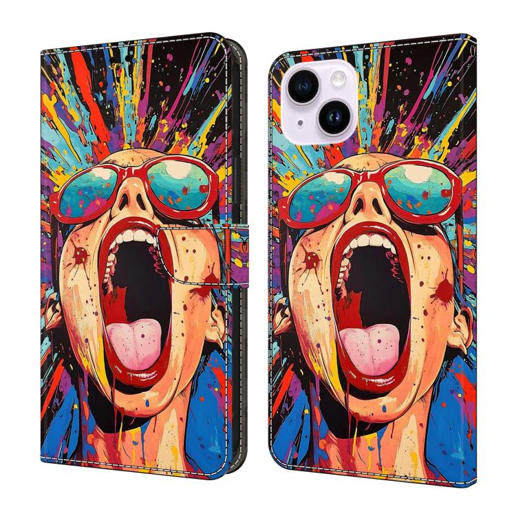 Custodia portafoglio in ecopelle effetto cristallo per iPhone 15