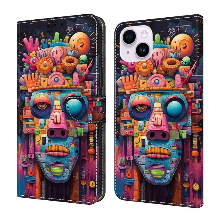 Custodia portafoglio in ecopelle effetto cristallo per iPhone 15
