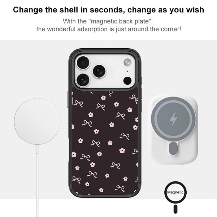 Custodia magnetica con motivo fiocco per iPhone 17