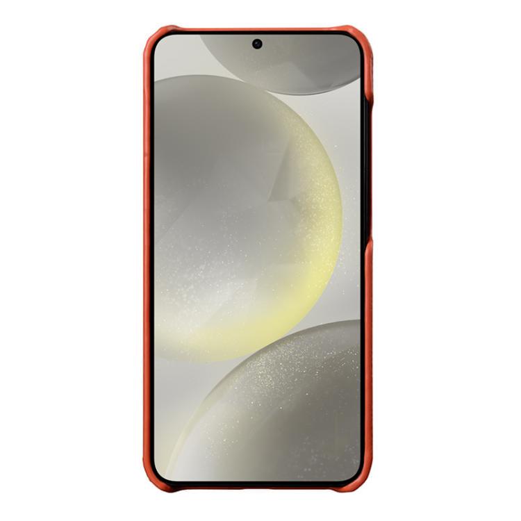 Custodia in vera pelle con texture litchi per Samsung Galaxy S24 5G