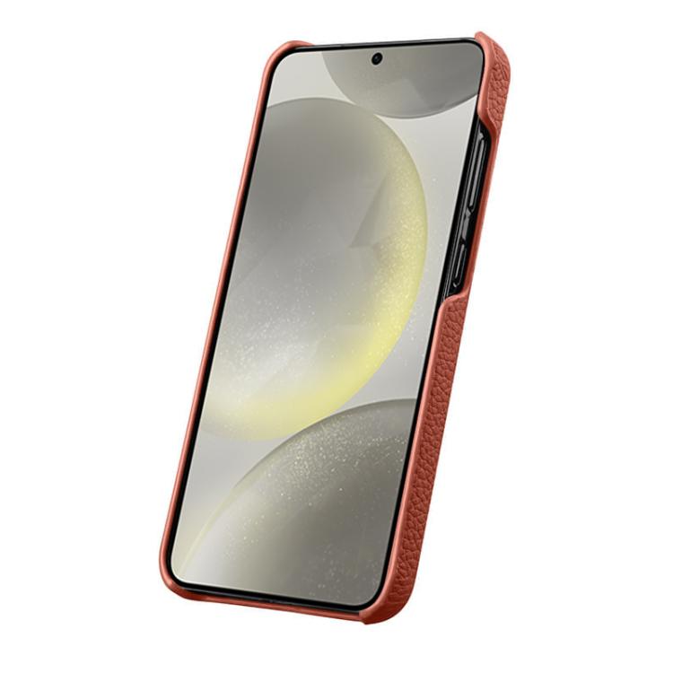 Custodia in vera pelle con texture litchi per Samsung Galaxy S24 5G