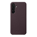 Custodia in vera pelle con texture litchi per Samsung Galaxy S24 5G