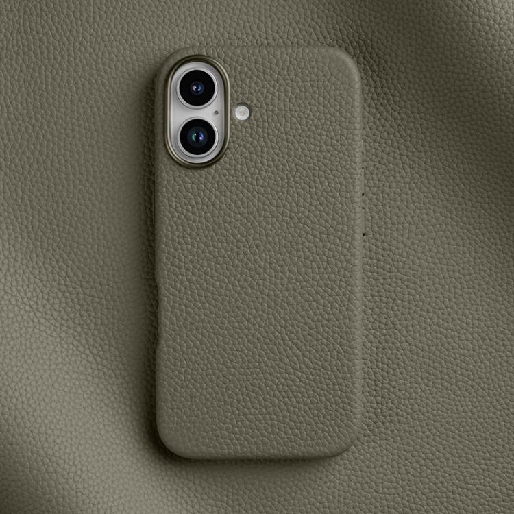 Custodia in vera pelle magnetica per iPhone 16