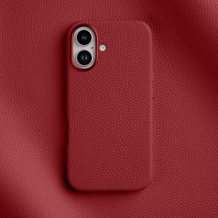 Custodia in vera pelle magnetica per iPhone 16