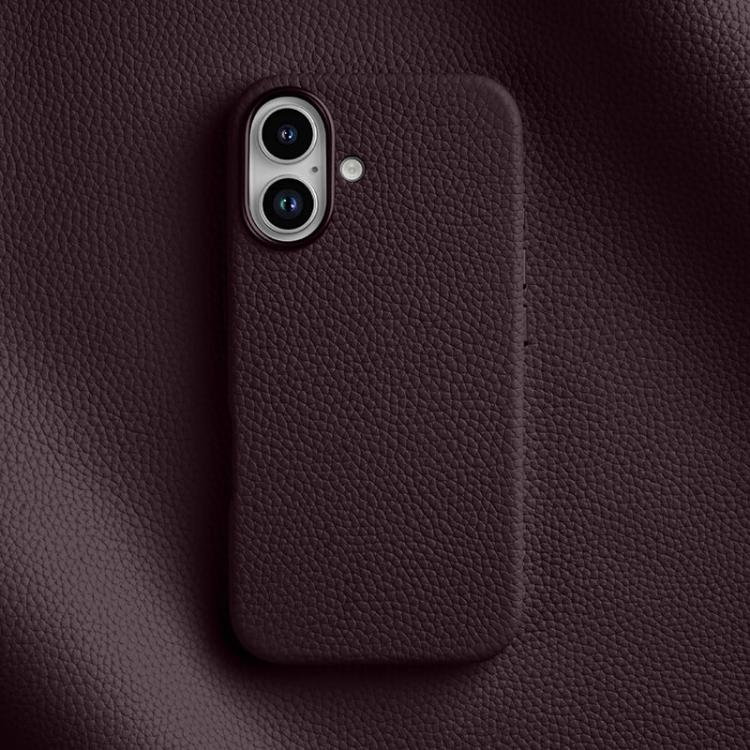Custodia in vera pelle magnetica per iPhone 16