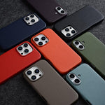 Custodia in vera pelle magnetica per iPhone 16