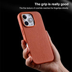 Custodia in vera pelle magnetica per iPhone 16