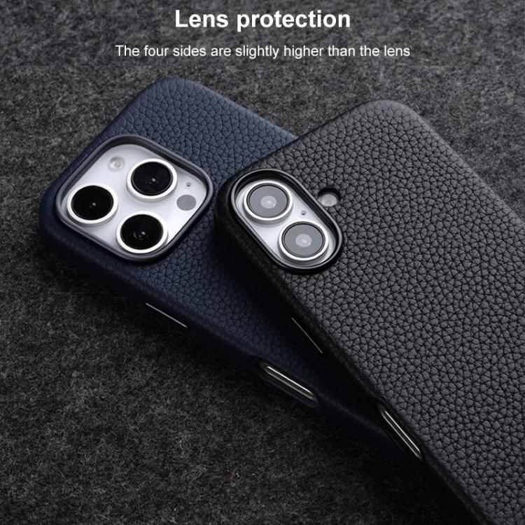Custodia in vera pelle magnetica per iPhone 16