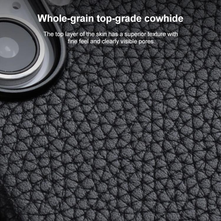 Custodia in vera pelle magnetica per iPhone 16