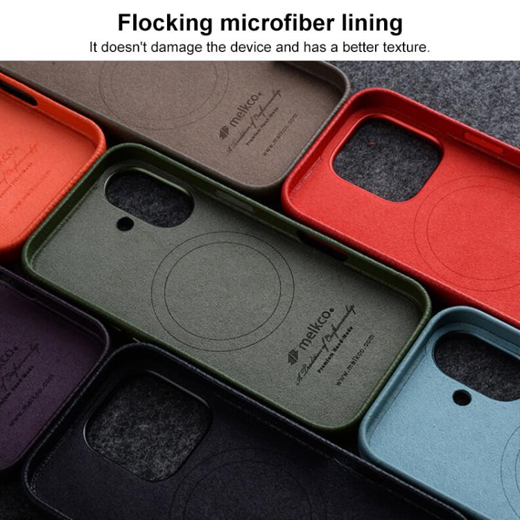 Custodia in vera pelle magnetica per iPhone 16