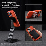 Custodia in vera pelle magnetica per iPhone 16