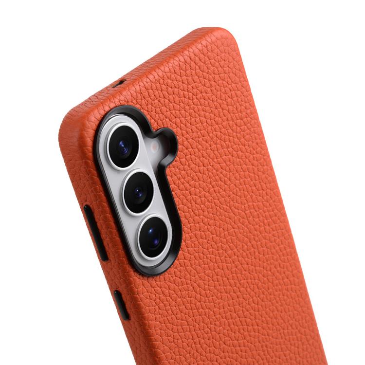 Custodia in vera pelle con texture litchi per Samsung Galaxy S25, S25+ e S25