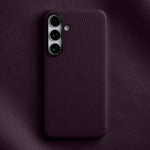 Custodia in vera pelle con texture litchi per Samsung Galaxy S25, S25+ e S25
