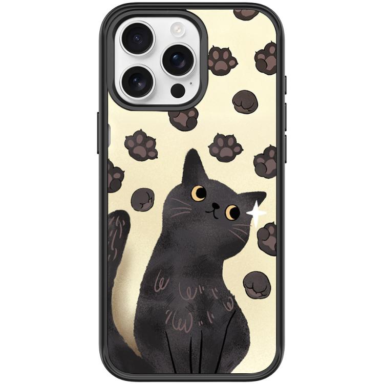 Custodia magnetica con motivo zampa di gatto per iPhone 15 Pro