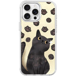 Custodia magnetica con motivo zampa di gatto per iPhone 15 Pro