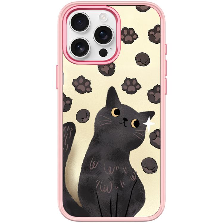 Custodia magnetica con motivo zampa di gatto per iPhone 15 Pro