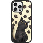 Custodia magnetica con motivo zampa di gatto per iPhone 15 Pro