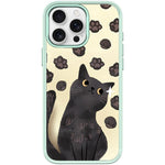 Custodia magnetica con motivo zampa di gatto per iPhone 15 Pro
