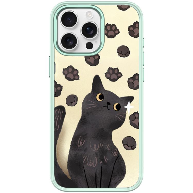 Custodia magnetica con motivo zampa di gatto per iPhone 15 Pro
