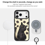 Custodia magnetica con motivo zampa di gatto per iPhone 15 Pro