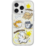 Custodia magnetica con motivo cane per iPhone 15 Pro e 15 Pro Max