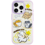 Custodia magnetica con motivo cane per iPhone 15 Pro e 15 Pro Max