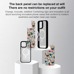 Custodia magnetica con motivo cane per iPhone 15 Pro e 15 Pro Max