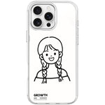 Custodia magnetica con motivo ragazza per iPhone 15 e 16