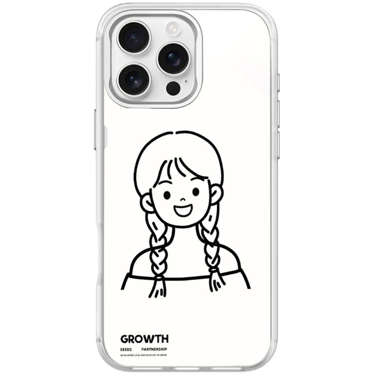 Custodia magnetica con motivo ragazza per iPhone 15 e 16