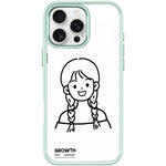 Custodia magnetica con motivo ragazza per iPhone 15 e 16
