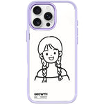 Custodia magnetica con motivo ragazza per iPhone 15 e 16