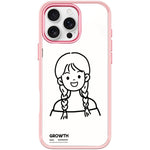 Custodia magnetica con motivo ragazza per iPhone 15 e 16