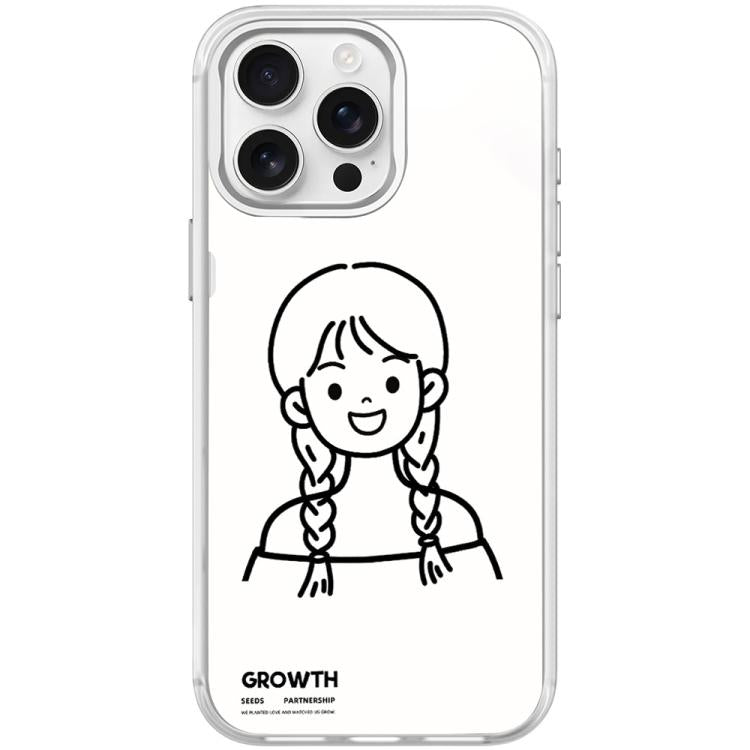 Custodia magnetica con motivo ragazza per iPhone 15 e 16