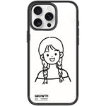 Custodia magnetica con motivo ragazza per iPhone 15 e 16