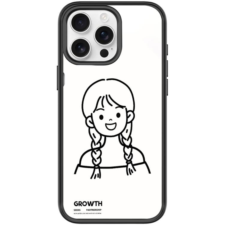 Custodia magnetica con motivo ragazza per iPhone 15 e 16