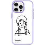 Custodia magnetica con motivo ragazza per iPhone 15 e 16