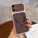 Custodia magnetica in ecopelle per iPhone 12 e 12 Pro