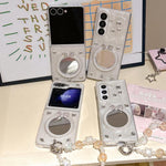 Custodia specchio argento con cinturino per Samsung Galaxy Z