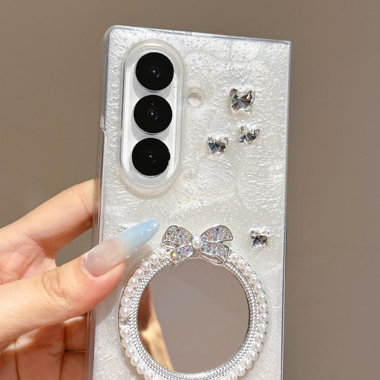 Custodia specchio argento con cinturino per Samsung Galaxy Z
