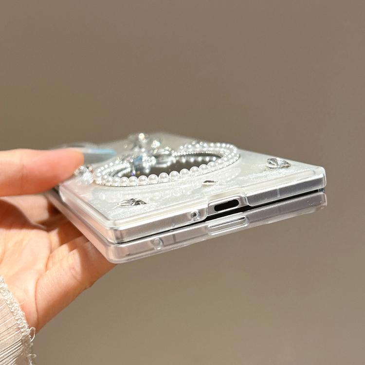 Custodia specchio argento con cinturino per Samsung Galaxy Z