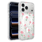 Custodia magnetica glitter floreale per iPhone 18 Pro