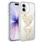 Custodia magnetica glitter con motivo floreale per iPhone 17