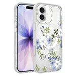 Custodia magnetica glitter con motivo floreale per iPhone 17