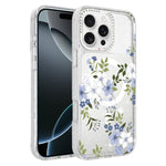 Custodia magnetica glitter con motivo floreale per iPhone 17