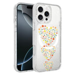 Custodia magnetica glitter con motivo floreale per iPhone 17
