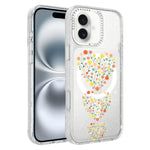 Custodia magnetica glitter con motivo floreale per iPhone 17
