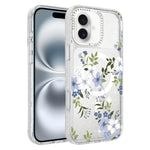 Custodia magnetica glitter con motivo floreale per iPhone 17