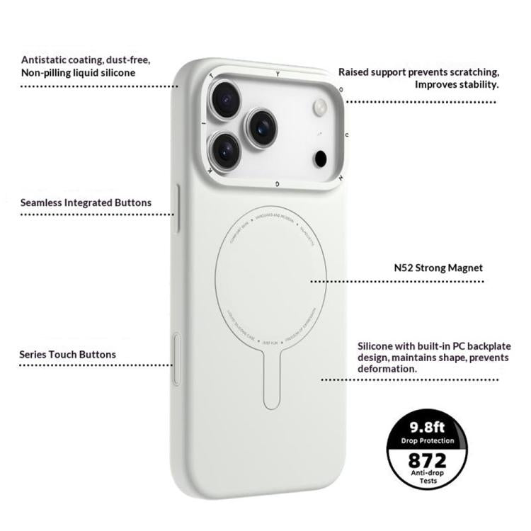 Custodia silicone liquido magnetica per iPhone 17